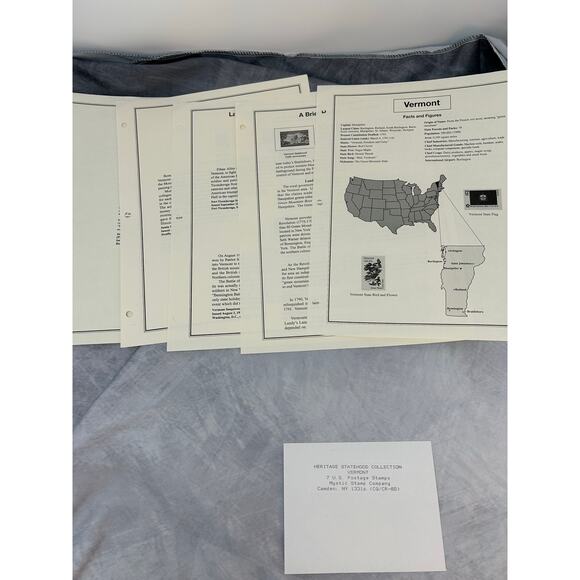 Kentucky Vermont Stamp Album Sheets Stamps Mounts Historical Collections Stamp - Picture 3 of 10